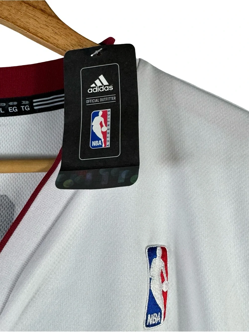 NWT 2012-13 Adidas Miami Heat Chris Bosh #1 Swingman Jersey White Home NBA XL